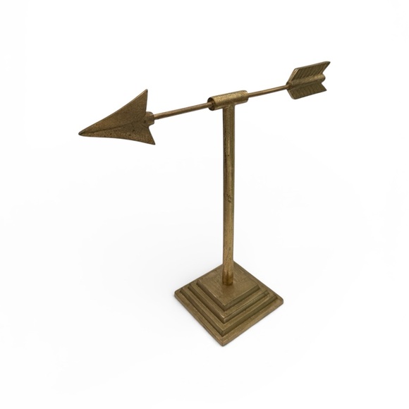 Antiqued Gold-Tone Arrow Home Decor or Jewelry Stand - Picture 5 of 6
